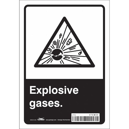 Safety Sign, 10 in Height, 7 in Width, Vinyl, Horizontal Rectangle, English, 470M60 MPN:470M60