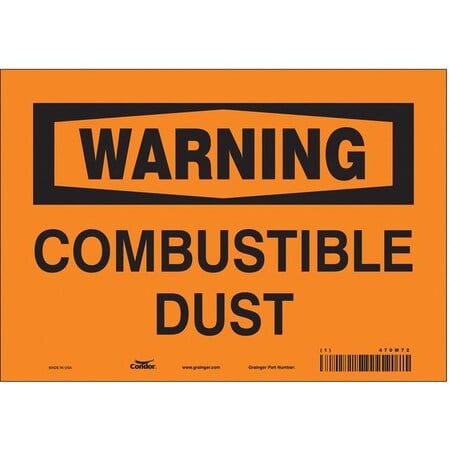 Safety Sign, 7 in Height, 10 in Width, Vinyl, Vertical Rectangle, English, 470M72 MPN:470M72