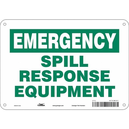 Spill Response Equipment, 10 in W x 7 in H, Vertical Rectangle, Aluminum, 470N01 MPN:470N01