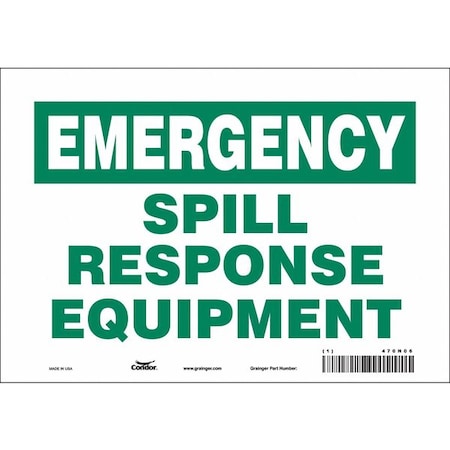 Spill Response Equipment, 10 in W x 7 in H, Vertical Rectangle, Vinyl, 470N06 MPN:470N06