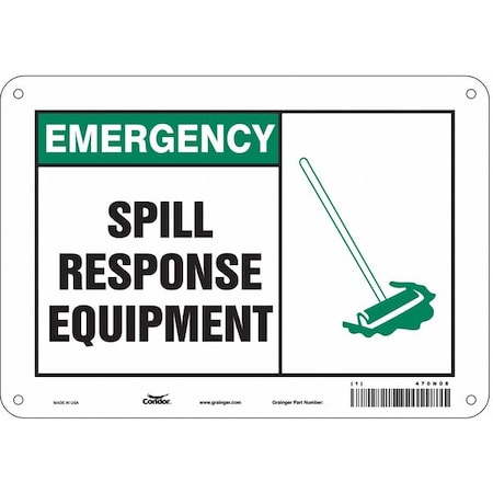 Spill Response Equipment., 10 in W x 7 in H, Vertical Rectangle, Aluminum, 470N08 MPN:470N08