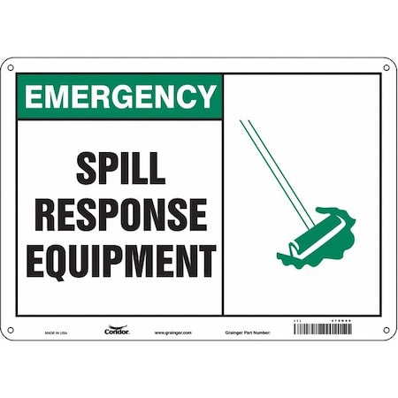 Spill Response Equipment., 14 in W x 10 in H, Horizontal Rectangle, Aluminum, 470N09 MPN:470N09