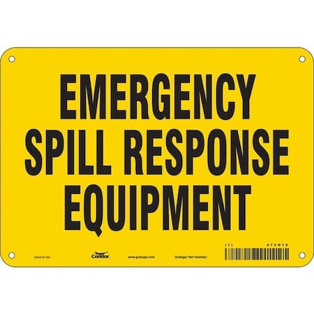 Emergency Spill Response Equipment, 10 in W x 7 in H, Vertical Rectangle, Polyethylene, 470N19 MPN:470N19