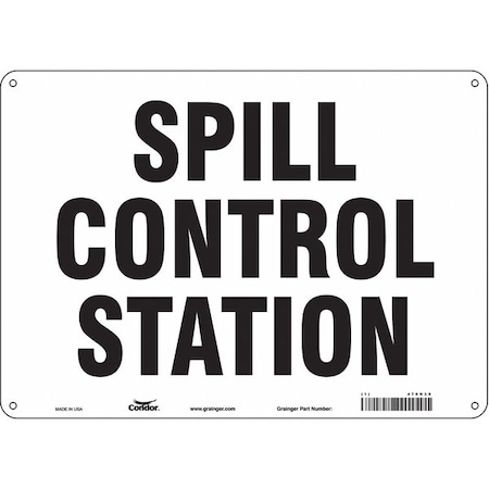 Spill Control Station, 14 in W x 10 in H, Horizontal Rectangle, Aluminum, 470N30 MPN:470N30