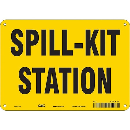 Spill Kit Station, 10 in W x 7 in H, Vertical Rectangle, Aluminum, 470N35 MPN:470N35