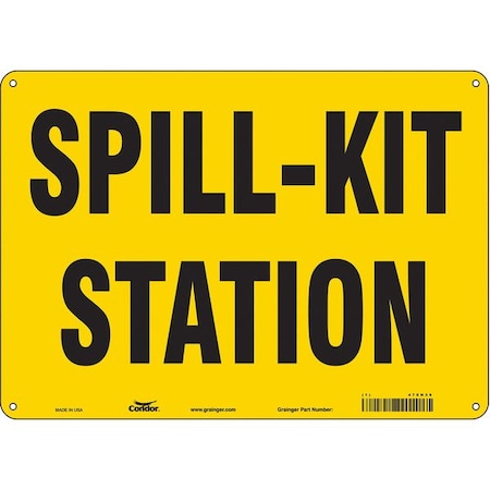 Spill Kit Station, 14 in W x 10 in H, Horizontal Rectangle, Polyethylene, 470N38 MPN:470N38
