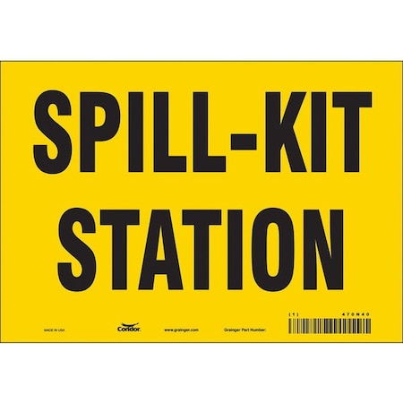Spill Kit Station, 10 in W x 7 in H, Vertical Rectangle, Vinyl, 470N40 MPN:470N40
