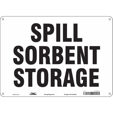 Spill Sorbent Storage, 14 in W x 10 in H, Horizontal Rectangle, Aluminum, 470N43 MPN:470N43