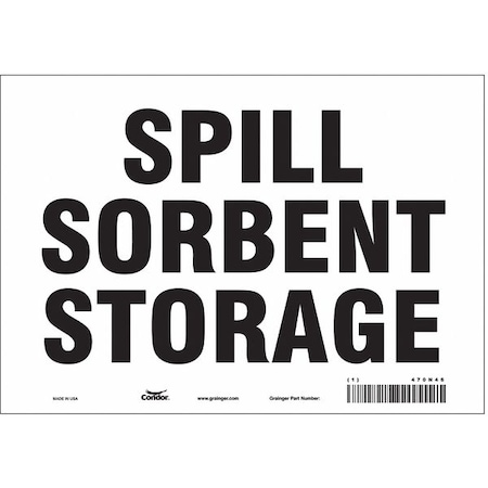 Spill Sorbent Storage, 10 in W x 7 in H, Vertical Rectangle, Vinyl, 470N46 MPN:470N46