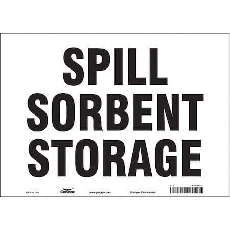 Spill Sorbent Storage, 14 in W x 10 in H, Horizontal Rectangle, Vinyl, 470N47 MPN:470N47