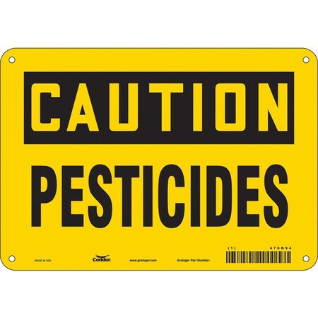 Safety Sign, 7 in Height, 10 in Width, Aluminum, Vertical Rectangle, English, 470N94 MPN:470N94