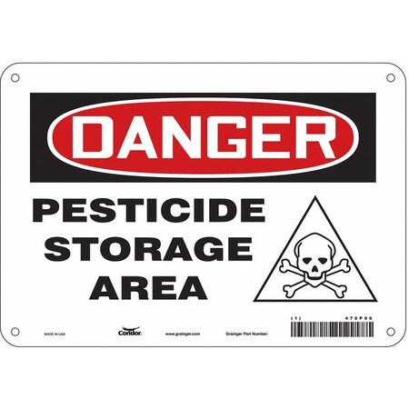 Safety Sign, 7 in Height, 10 in Width, Vinyl, Vertical Rectangle, English, 470P06 MPN:470P06