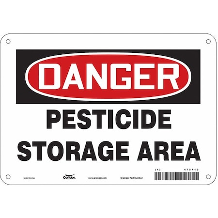Safety Sign, 7 in Height, 10 in Width, Polyethylene, Vertical Rectangle, English, 470P10 MPN:470P10