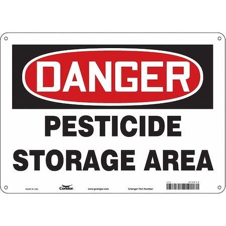 Safety Sign, 10 in Height, 14 in Width, Polyethylene, Horizontal Rectangle, English, 470P11 MPN:470P11
