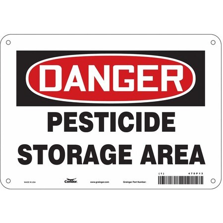 Safety Sign, 7 in Height, 10 in Width, Vinyl, Vertical Rectangle, English, 470P13 MPN:470P13