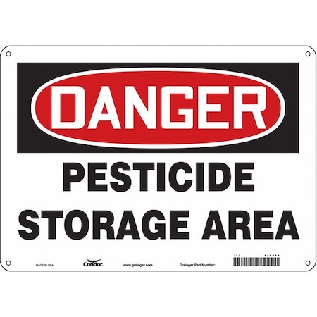 Safety Sign, 10 in Height, 14 in Width, Vinyl, Horizontal Rectangle, English, 470P14 MPN:470P14