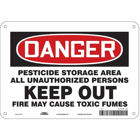 Safety Sign, 7 in Height, 10 in Width, Vinyl, Vertical Rectangle, English, 470P19 MPN:470P19