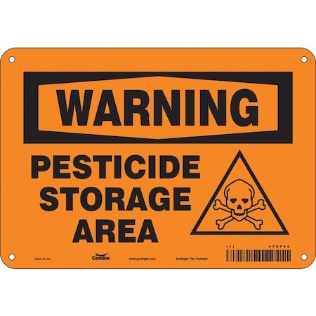 Safety Sign, 7 in Height, 10 in Width, Polyethylene, Vertical Rectangle, English, 470P50 MPN:470P50