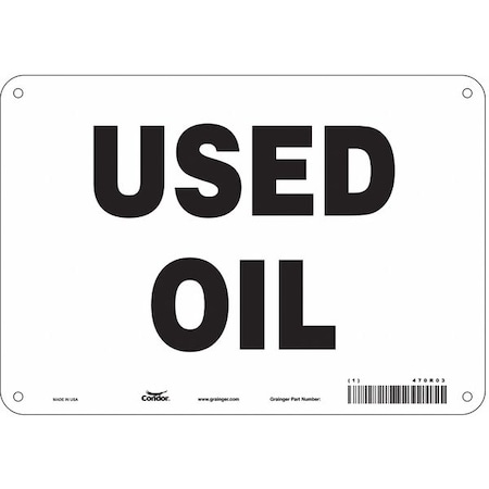 Safety Sign, 7 in Height, 10 in Width, Aluminum, Vertical Rectangle, English, 470R03 MPN:470R03