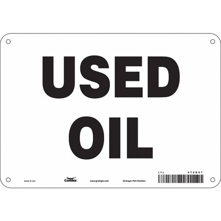Safety Sign, 7 in Height, 10 in Width, Polyethylene, Vertical Rectangle, English, 470R07 MPN:470R07