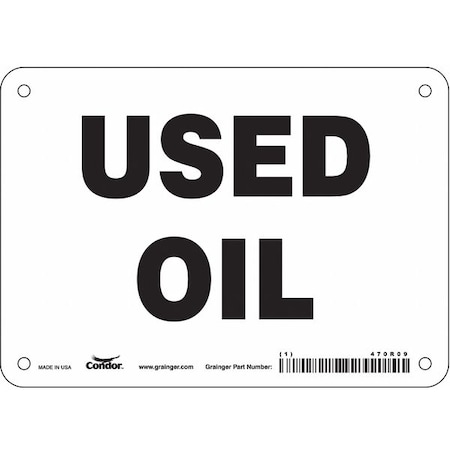 Safety Sign, 5 in Height, 7 in Width, Vinyl, Horizontal Rectangle, English, 470R09 MPN:470R09