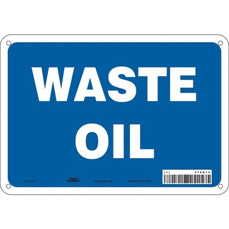 Safety Sign, 7 in Height, 10 in Width, Polyethylene, Vertical Rectangle, English, 470R14 MPN:470R14