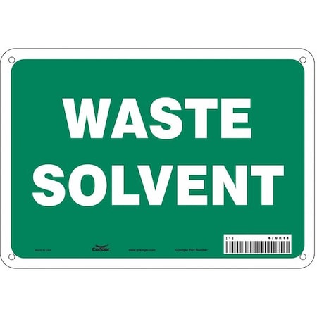 Safety Sign, 7 in Height, 10 in Width, Aluminum, Vertical Rectangle, English, 470R18 MPN:470R18
