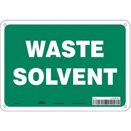 Safety Sign, 7 in Height, 10 in Width, Polyethylene, Vertical Rectangle, English, 470R20 MPN:470R20