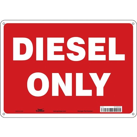 Safety Sign, 10 in Height, 14 in Width, Aluminum, Horizontal Rectangle, English, 470R25 MPN:470R25