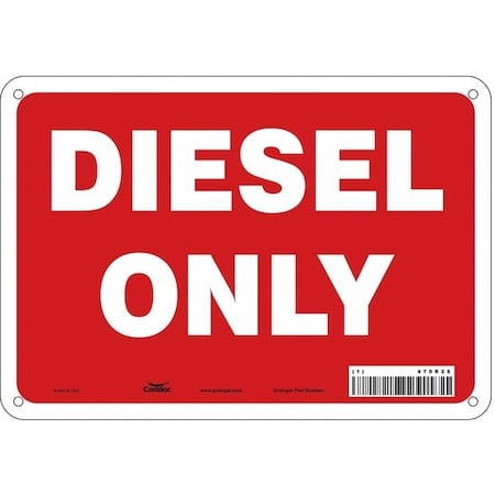 Safety Sign, 7 in Height, 10 in Width, Polyethylene, Vertical Rectangle, English, 470R26 MPN:470R26