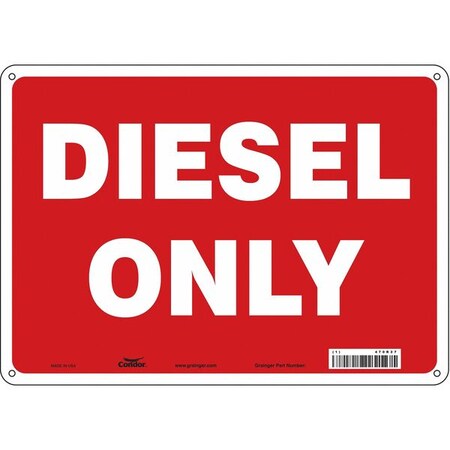 Safety Sign, 10 in Height, 14 in Width, Polyethylene, Horizontal Rectangle, English, 470R27 MPN:470R27