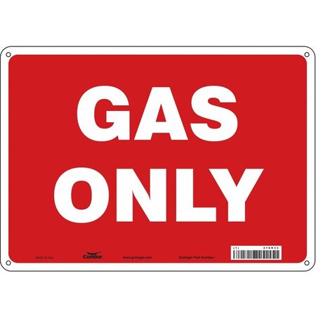 Safety Sign, 10 in Height, 14 in Width, Polyethylene, Horizontal Rectangle, English, 470R33 MPN:470R33