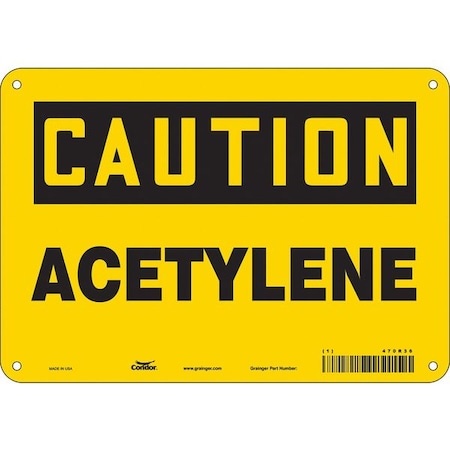 Safety Sign, 7 in Height, 10 in Width, Aluminum, Vertical Rectangle, English, 470R36 MPN:470R36