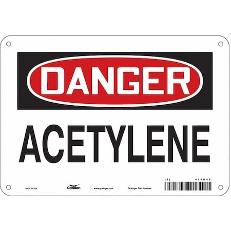 Safety Sign, 7 in Height, 10 in Width, Aluminum, Vertical Rectangle, English, 470R49 MPN:470R49