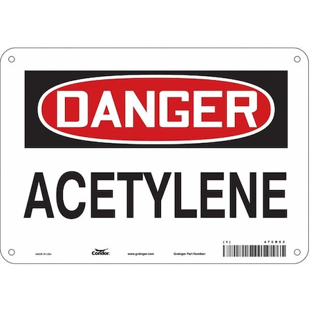 Safety Sign, 7 in Height, 10 in Width, Polyethylene, Vertical Rectangle, English, 470R53 MPN:470R53