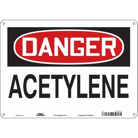 Safety Sign, 10 in Height, 14 in Width, Polyethylene, Horizontal Rectangle, English, 470R54 MPN:470R54