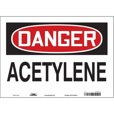 Safety Sign, 10 in Height, 14 in Width, Vinyl, Horizontal Rectangle, English, 470R57 MPN:470R57