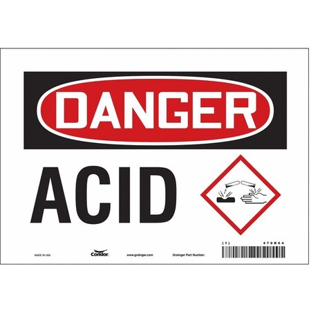 Safety Sign, 7 in Height, 10 in Width, Vinyl, Vertical Rectangle, English, 470R64 MPN:470R64