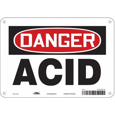 Safety Sign, 7 in Height, 10 in Width, Aluminum, Vertical Rectangle, English, 470R70 MPN:470R70
