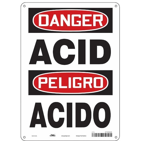 Safety Sign, 14 in H, 10 in W, Vertical Rectangle, English, Spanish, 470R80 MPN:470R80