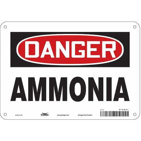 Safety Sign, 7 in Height, 10 in Width, Aluminum, Vertical Rectangle, English, 470R91 MPN:470R91