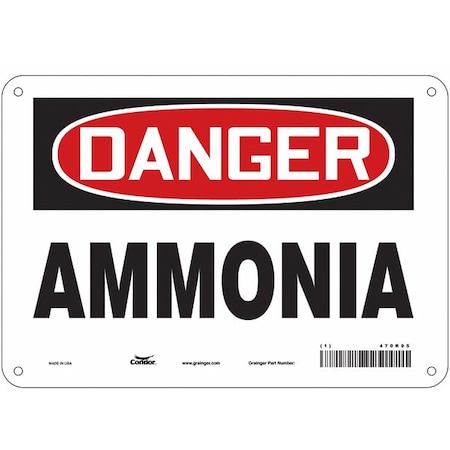 Safety Sign, 7 in Height, 10 in Width, Polyethylene, Vertical Rectangle, English, 470R95 MPN:470R95