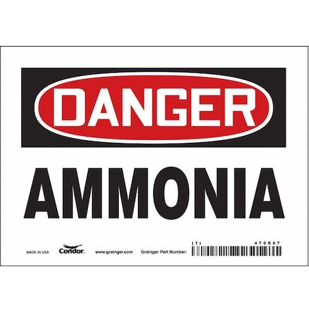 Safety Sign, 5 in Height, 7 in Width, Vinyl, Horizontal Rectangle, English, 470R97 MPN:470R97