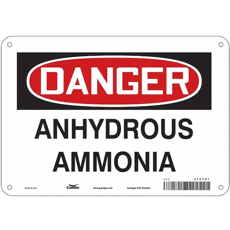 Safety Sign, 7 in Height, 10 in Width, Aluminum, Vertical Rectangle, English, 470T01 MPN:470T01