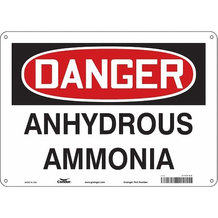 Safety Sign, 10 in Height, 14 in Width, Aluminum, Horizontal Rectangle, English, 470T02 MPN:470T02