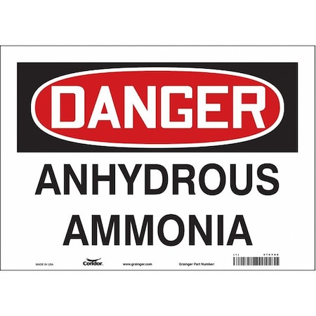 Safety Sign, 10 in Height, 14 in Width, Vinyl, Horizontal Rectangle, English, 470T06 MPN:470T06