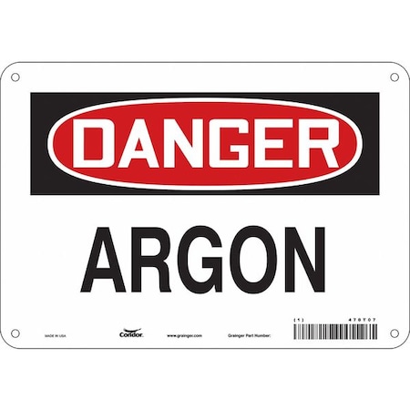 Safety Sign, 7 in Height, 10 in Width, Aluminum, Vertical Rectangle, English, 470T07 MPN:470T07