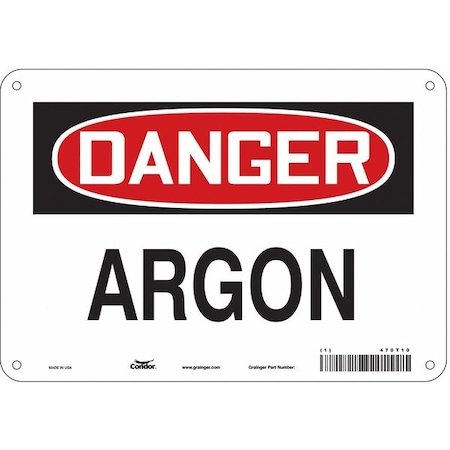 Safety Sign, 7 in Height, 10 in Width, Polyethylene, Vertical Rectangle, English, 470T10 MPN:470T10