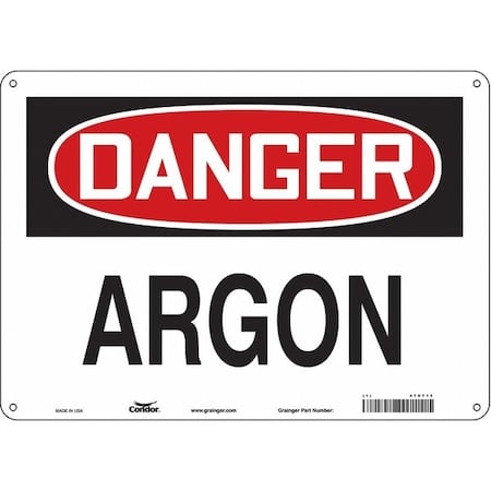 Safety Sign, 10 in Height, 14 in Width, Polyethylene, Horizontal Rectangle, English, 470T11 MPN:470T11