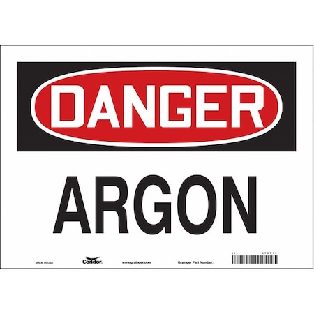Safety Sign, 10 in Height, 14 in Width, Vinyl, Horizontal Rectangle, English, 470T13 MPN:470T13